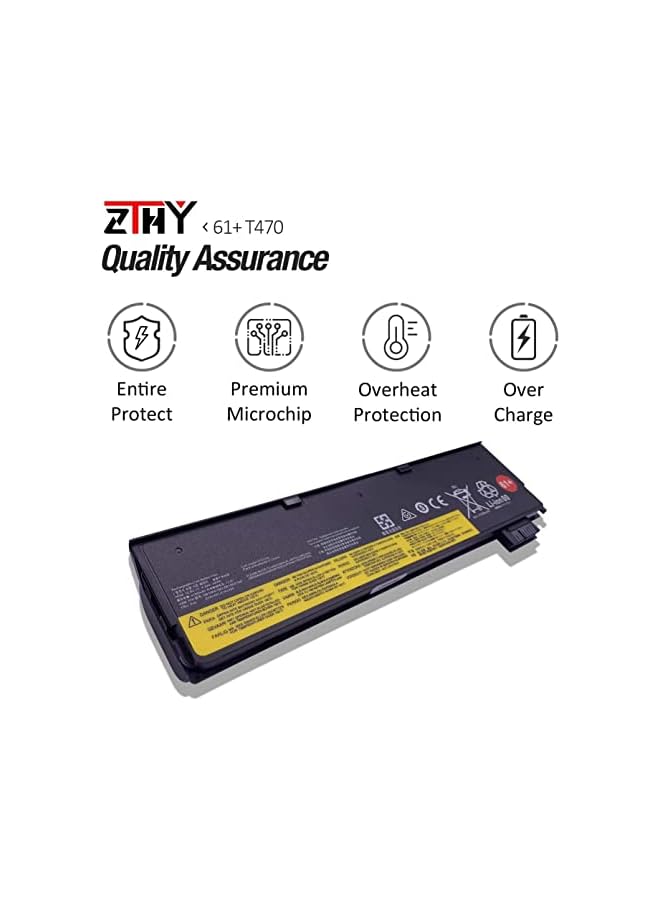 ZTHY 61+ 01Av425 L18M6P71 Laptop Battery Compatible Lenovo Thinkpad T470 T570 T480 T580 A475 P51S P52S Tp25 4X50M08811 01Av491 Sb10K97582 Sb10K97583 Sb10K97661 48Wh 4400Mah 6-Cell - Image 2