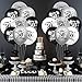 Wayyogh 50th Birthday Balloons Decorations Black White Silver 24pcs Happy 50th Birthday Party Latex Confetti Balloons for Men Women Happy 50th Birthday Anniversary Party Supplies Decor 12 inches Outdoor - Image 4