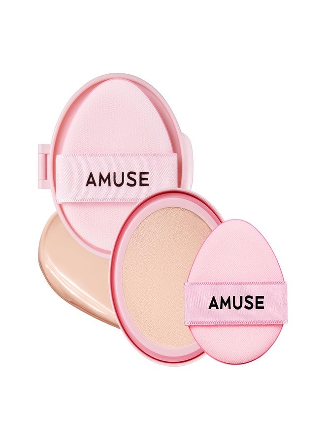 Amuse SEOUL DEW POWER VEGAN CUSHION ([REFILL] 01 PURE) | Dewy, glow, long-lasting, clean beauty, lightweight, natural look, foundation for sensitive skin, hydrating cushion - Image 1