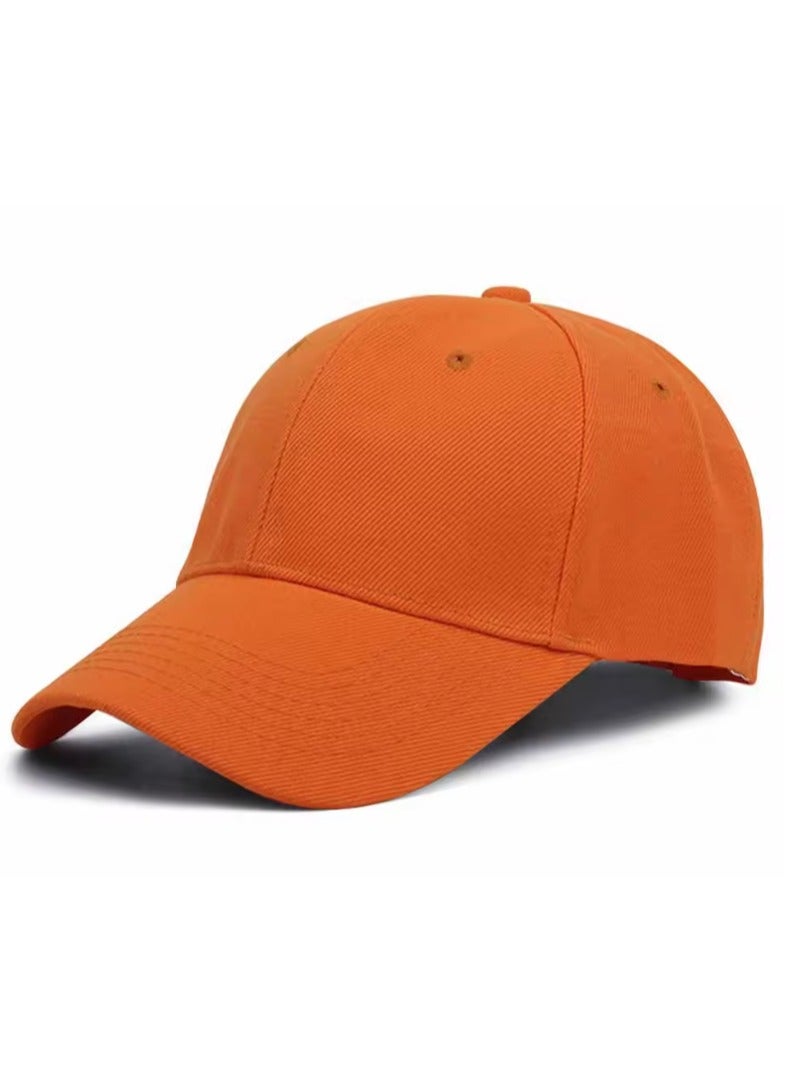 A sporty baseball cap, a sports cap, a casual cap, a hip-hop cap, a cap suitable for running and outdoor activities. A women's cap with an attractive adjustable design, orange color.  - Image 1