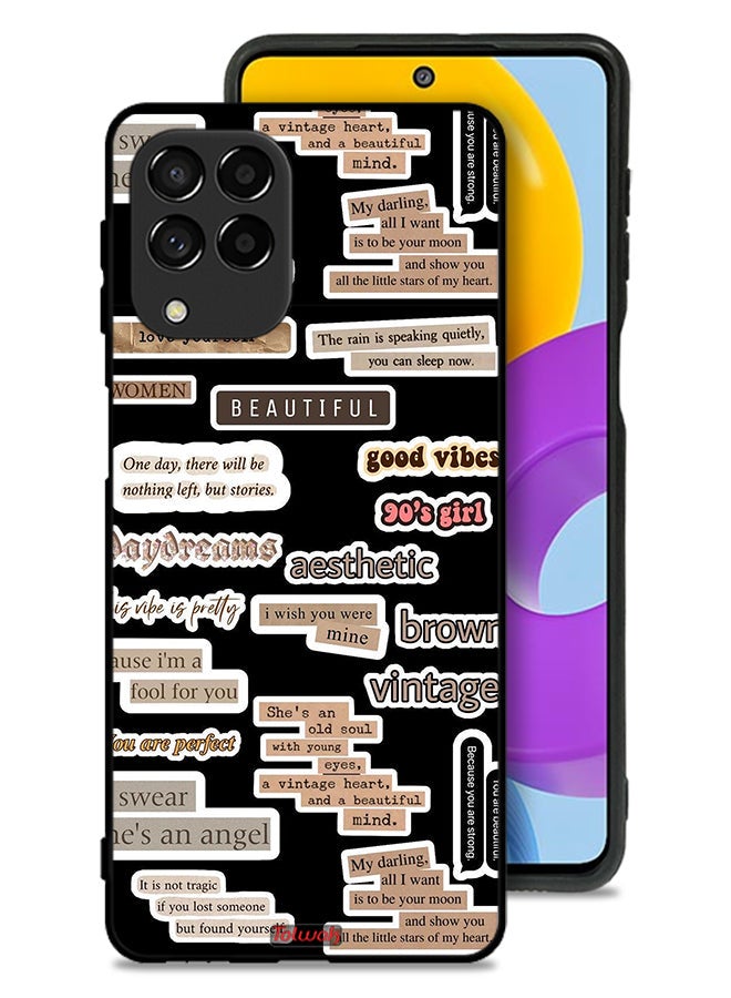 Tolwak Samsung Galaxy M53 Protective Case Cover Beautiful Quotes Stickers - Image 1