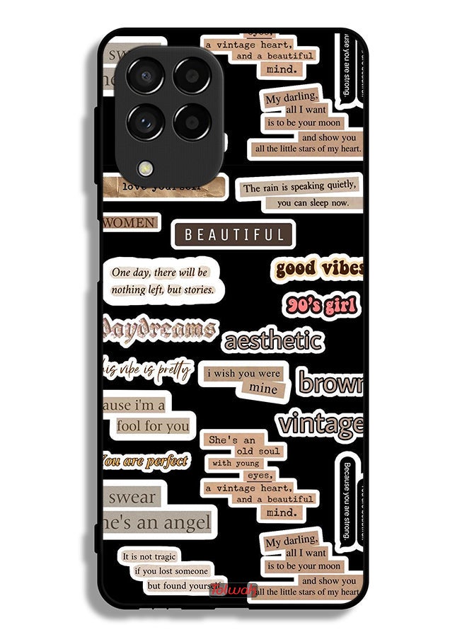 Tolwak Samsung Galaxy M53 Protective Case Cover Beautiful Quotes Stickers - Image 2