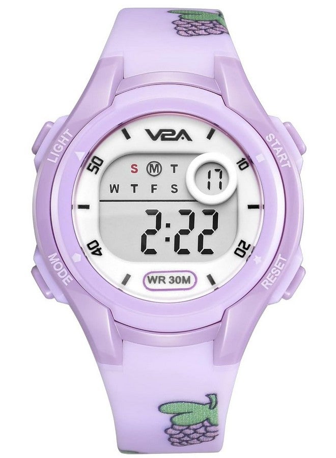 V2A V2A Girls Kids Resin Fruity Watch-Printed Band Waterproof