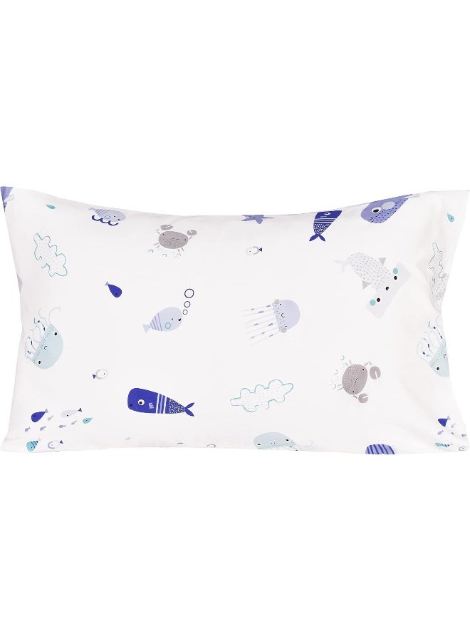 J-pinno Jpinno Sea Animal Fish Whale Underwater World Cute Cozy Fun Twin Sheet Set for Kids Girls Children100 Cotton Flat Sheet Fitted Sheet Pillowcase Bedding 10 Twin - Image 5