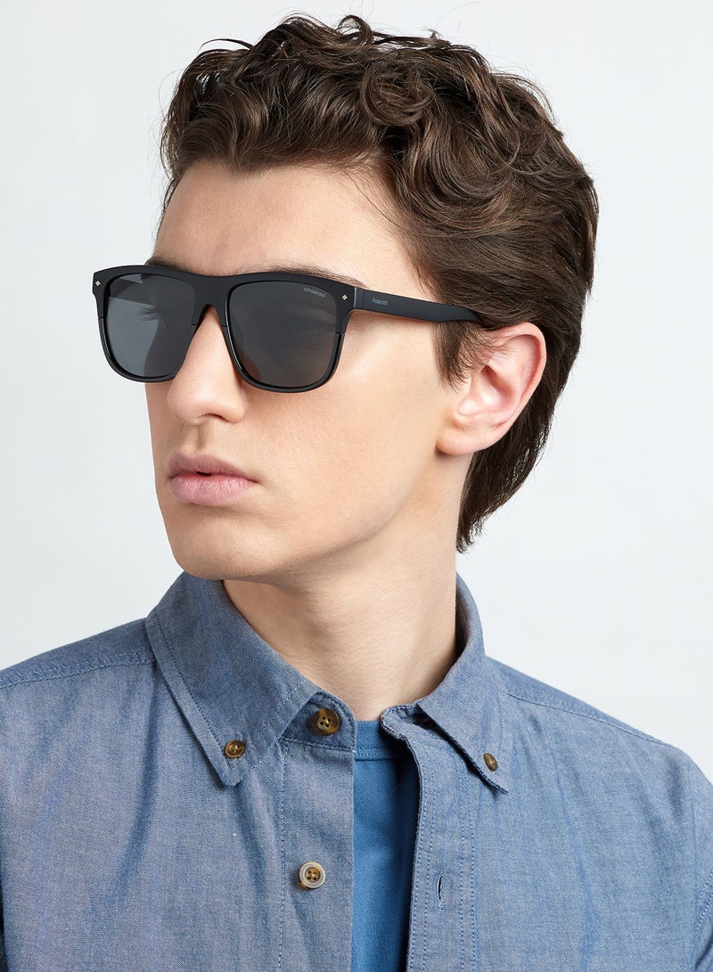 Polaroid Polarized Square Eyewear Sunglasses PLD 6041/S      BLACK 56 - Image 4