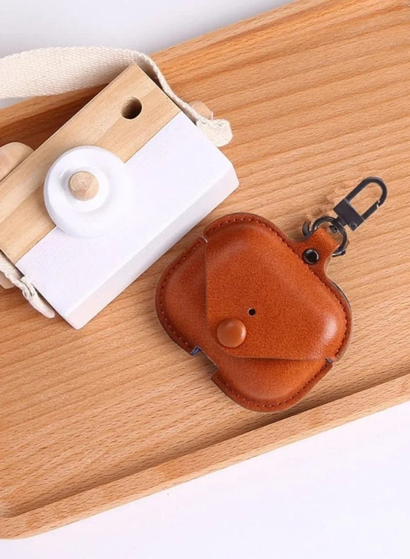AirPods Pro 2 Case (2022), Leather Protective Case Skin Cover with Keychain and Lock for Apple Airpods Pro 2 Case Light Brown