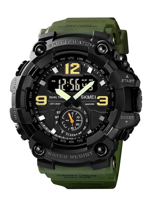 Vintage Men Military Watch 50m Waterproof Wristwatch SKMEI Top Brand Casual Sport Style Digital Clock PU Band Watch Men Original