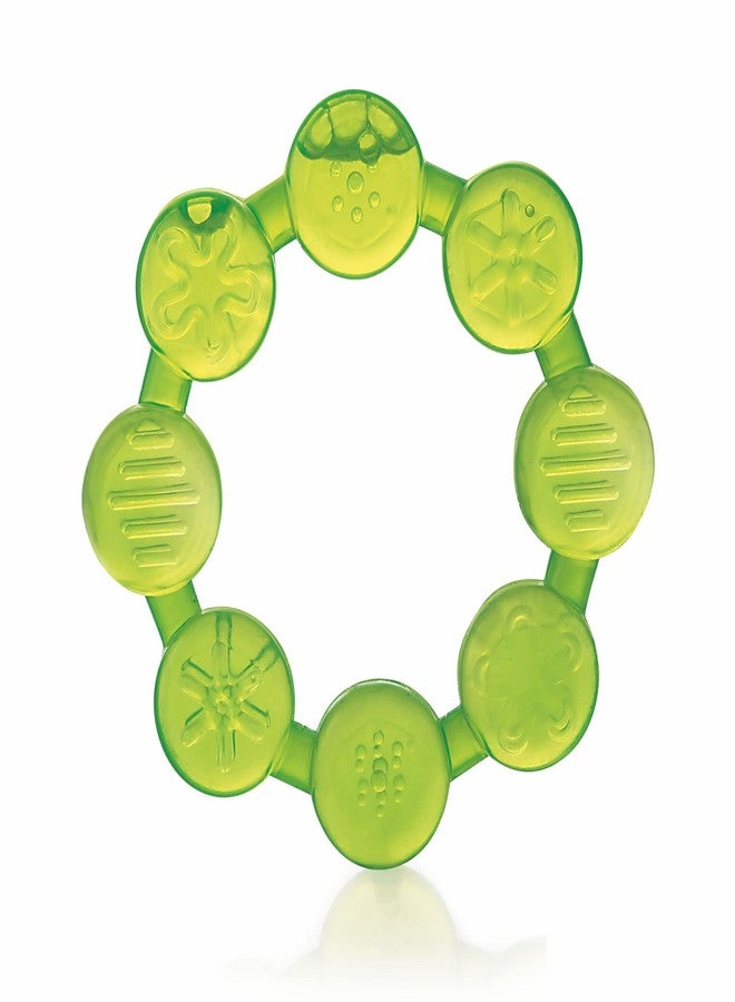 BeeBaby Teethers for 6 to 12 Months BPA Free. Cooling Water Filled Baby Teether, Soft Teething Toy for Babies with Carry Case, Soothes Gums and Easy to Grip. 100% BPA, PVC Free. (Ring - Green, pack of 1) - Image 1