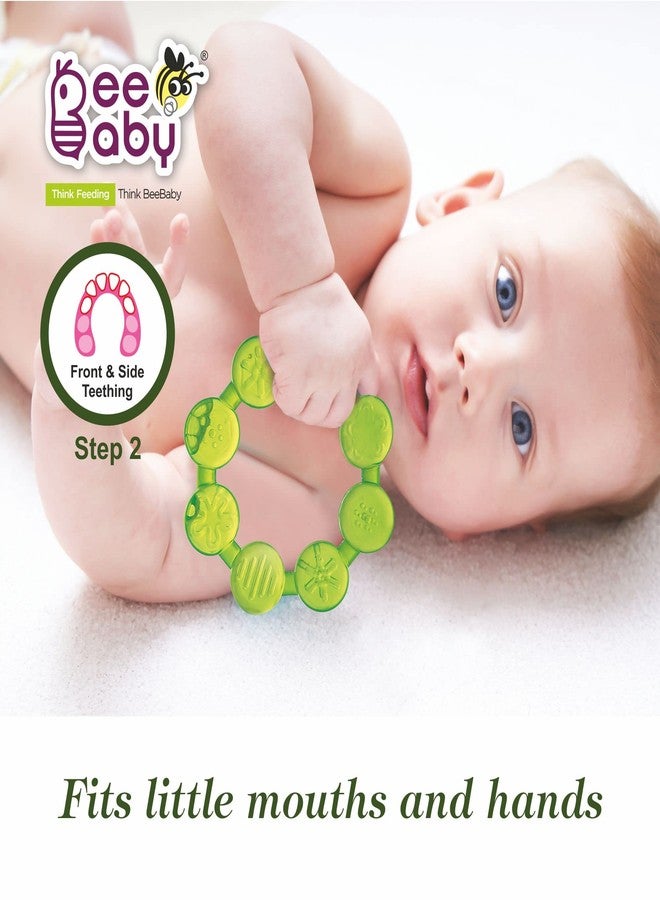 BeeBaby Teethers for 6 to 12 Months BPA Free. Cooling Water Filled Baby Teether, Soft Teething Toy for Babies with Carry Case, Soothes Gums and Easy to Grip. 100% BPA, PVC Free. (Ring - Green, pack of 1) - Image 3