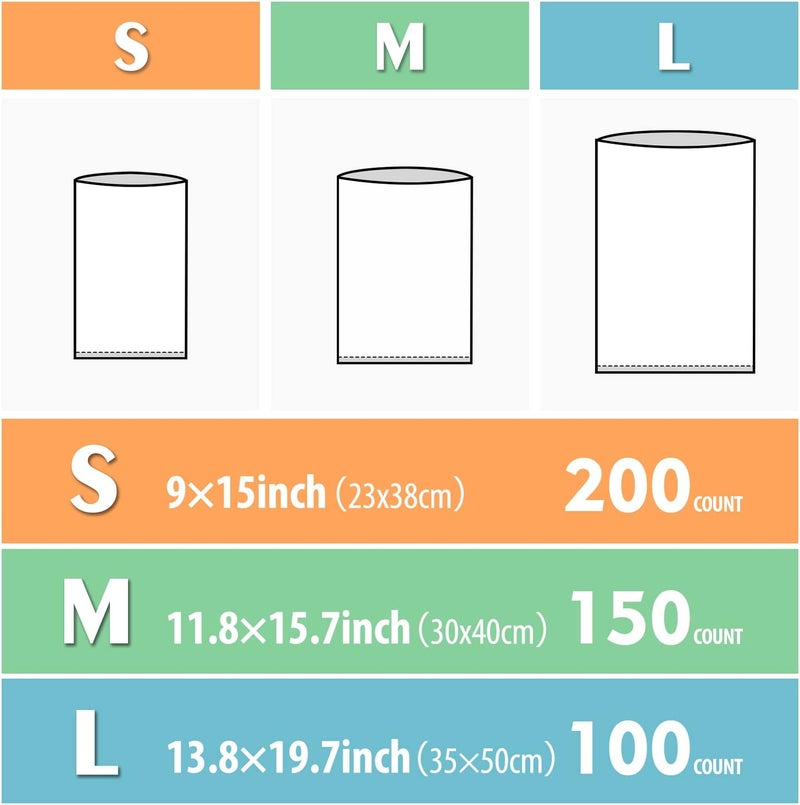 Deefre Odor Sealing Waste Disposal Bags M150 Count Cat Litter Bags Unscented Cat poop bags Large Capacity Diaper Disposal or Pet Waste BagsColorWhite - Image 5
