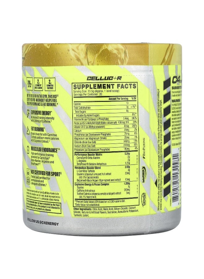 C4  Cellucor C4 / Cellucor, C4 Sport Ripped, Pre-Workout, Popsicle®, Hawaiian Pineapple, 9.5 oz (270 g)  - Image 2
