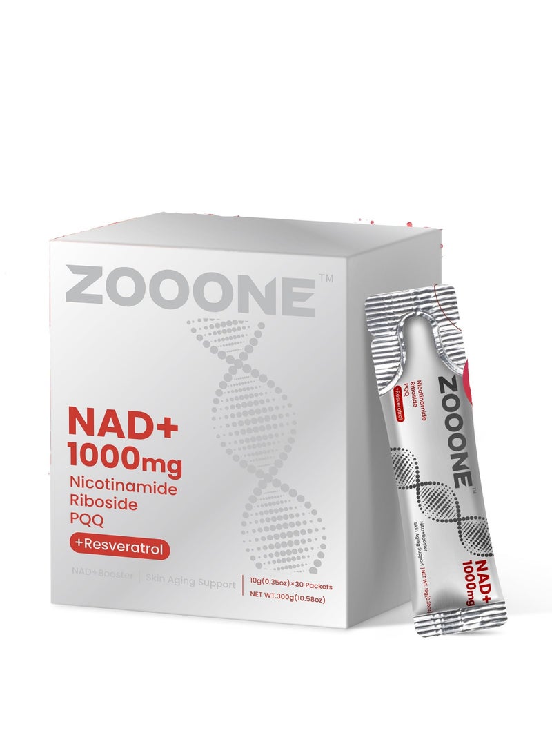 zooone NAD+ Supplement 30pcs, Premium Nicotinamide Riboside & Resveratrol, DNA Repair & Healthy Aging， Advanced NAD Supplement for Men & Women, Boosts Cellular Energy (Normal, Sweet)  - Image 1