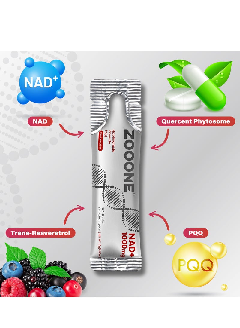 zooone NAD+ Supplement 30pcs, Premium Nicotinamide Riboside & Resveratrol, DNA Repair & Healthy Aging， Advanced NAD Supplement for Men & Women, Boosts Cellular Energy (Normal, Sweet)  - Image 2