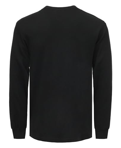 Titicaca FR Pocket Henley 7OZ 100% Cotton Flame Resistant Henley Style Black Long Sleeve T-Shirts - Image 4