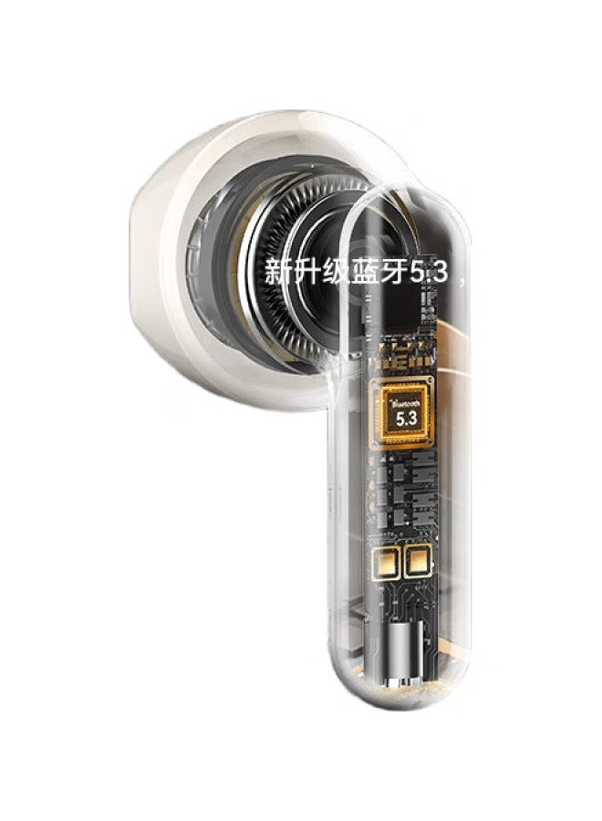 havit True Wireless Semi In-Ear Bluetooth Headphones For Music, Gaming, Sports, Calls, Noise Cancellation, Low Latency, Long Battery Life, Compatible With Apple, Xiaomi, Huawei Phones, Flowing Gold White - Image 2