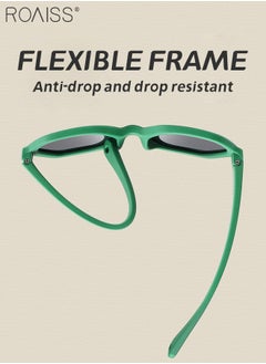 roaiss Hexagon Polarized Sunglasses for Babies, UV400 Protection Cute Beach Holiday Sun Glasses with Lightweight Flexible TPEE Frame and Elastic Strap for Boys Girls Age 0-3, Cactus Green  - Image 4