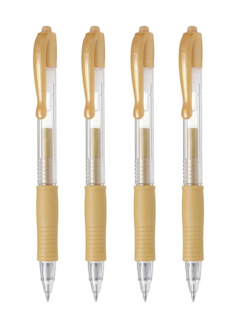 PILOT 4-Piece G2 Gel Ink Pen 0.7mm Tip Gold Ink  - Image 1