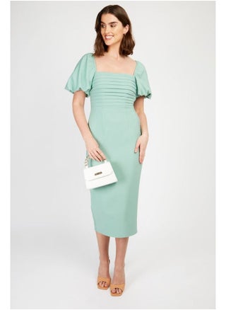 Pleat Detail Midi Pencil Dress - pzsku/Z96BE4E6A2CB6C7F01699Z/45/_/1678796472/b56a350c-712c-494a-9d69-533def77e33d