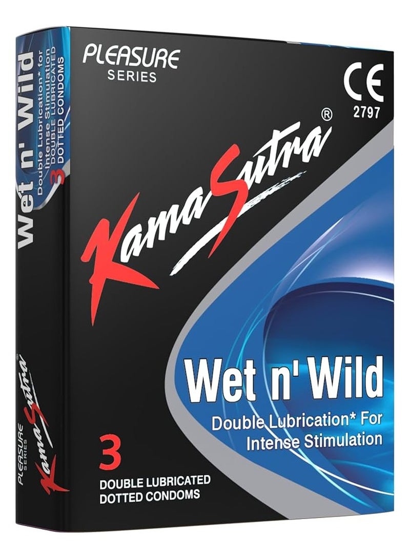 Kamasutra Kamasutra Condom Wet N Wild 3's 