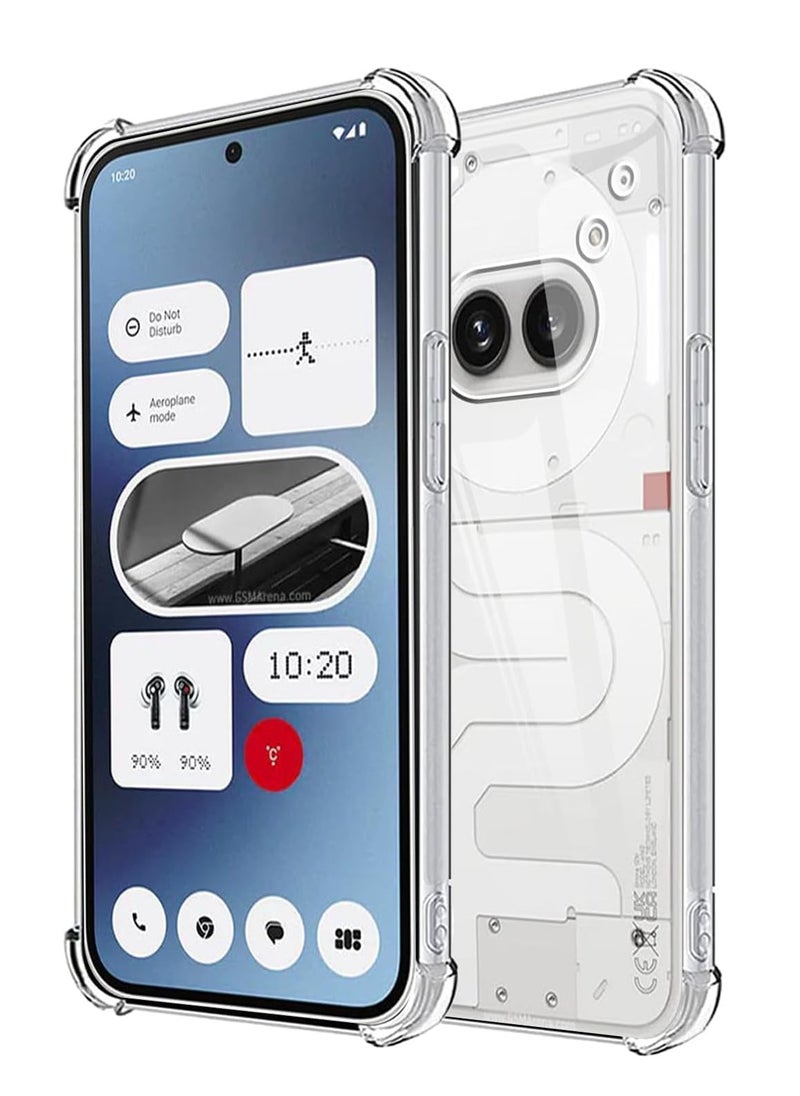 Generic Nothing Phone 2a Clear Case Cover with Reinforced Corner Bumper Slim Fit Case Shockproof Flexible TPU Cover for Nothing Phone 2a 6.7-inch  - Image 1