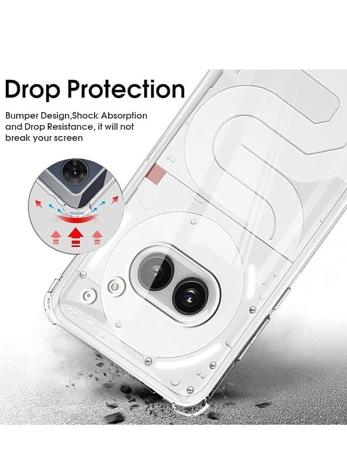 Generic Nothing Phone 2a Clear Case Cover with Reinforced Corner Bumper Slim Fit Case Shockproof Flexible TPU Cover for Nothing Phone 2a 6.7-inch  - Image 3