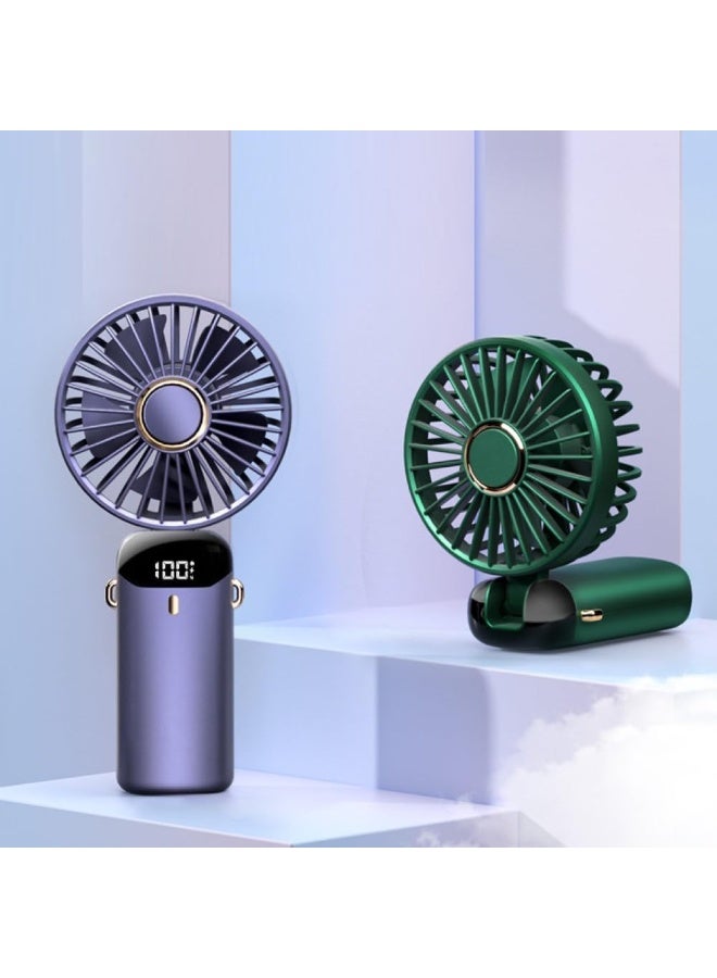مروحة جيب محمولة USB قابلة للشحن، تصميم يدوي متعدد الاستخدامات مع قاعدة تثبيت، مزودة بخمس سرعات قابلة للتعديل لتوفير تدفق هواء مريح، مناسبة للمنزل والمكتب والتخييم والسفر والرياضة والأنشطة الخارجية، قدرة 5 واط، ألوان متعددة، قطعة واحدة - Image 5