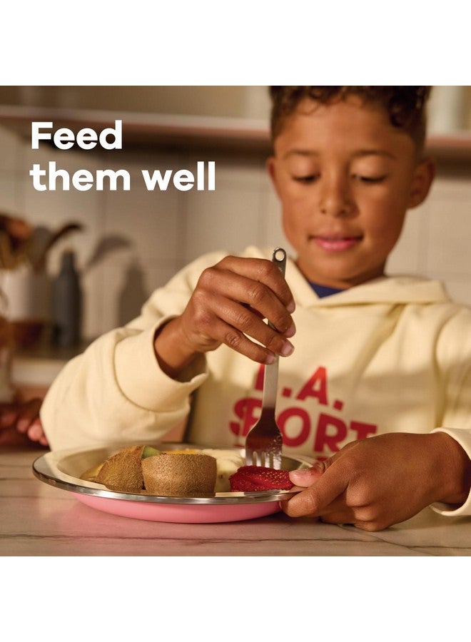 Hydro Flask Stainless Steel Kids Plate- Dishwasher Safe, Stackable, Dinner Plate in Dahlia Pink - Image 2