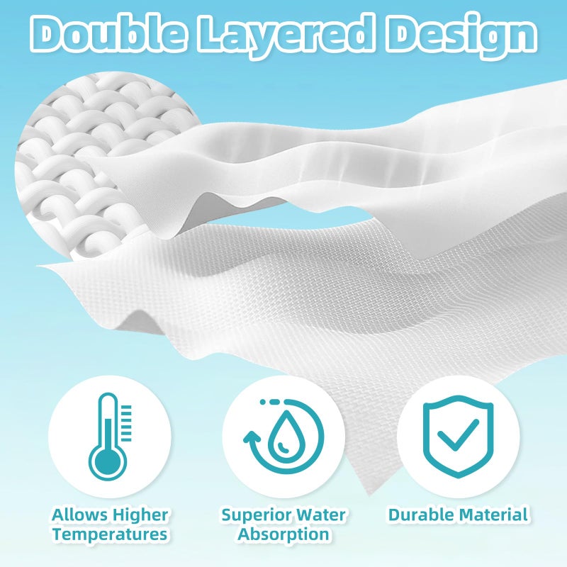 LOVECO Small Microfiber Bonnets (Triangle) Compatible with Dupray Steam Cleaner, McCulloch, awasky, etc, Reusable Washable Steam Cleaner Accessories for Multi-Surface, Universal Soft Microfiber Cloths - Image 4