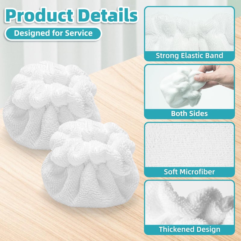 LOVECO Small Microfiber Bonnets (Triangle) Compatible with Dupray Steam Cleaner, McCulloch, awasky, etc, Reusable Washable Steam Cleaner Accessories for Multi-Surface, Universal Soft Microfiber Cloths - Image 3