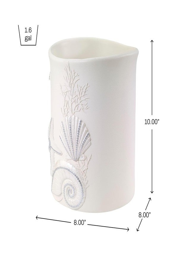 Avanti Linens - Wastebasket, Decorative Trash Can, Seashell Inspired Bathroom Accessories, Guest Bathroom Essentials (Sequin Shells Collection) - Image 2