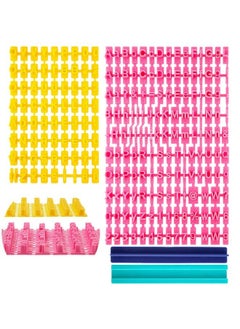 Patelai Alphabet Number Punctuation Cookie Letter Biscuit Stamp Cookie Letters Stamp Set Including Letters Lower And Upper Case For Cookie Decorations Embosser Cutter Fondant Diy Tool (Yellow Pink)  - Image 2
