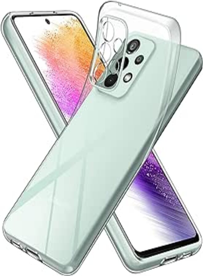 ivoler Clear Silicone Case for Samsung Galaxy A73 5G, Thin, Soft, Transparent, Shockproof Bumper Protective Case, Flexible TPU Transparent Mobile Phone Case, Scratch-Resistant Case Cover