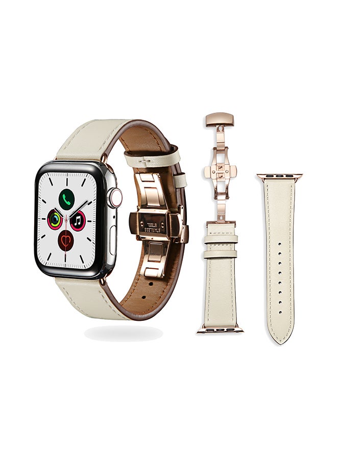 بيرفيي سوار أنيق لساعة أبل ووتش سيريس 5/4/3/2/1 أبيض - Image 1