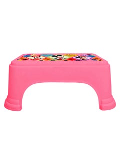 Urbane Home Urbane Home Disney Mickey Minnie Print Bathroom StoolDurable Plastic Stool for KitchenStool for KidsPatla for Toilet Pink  - Image 3