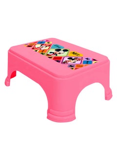Urbane Home Urbane Home Disney Mickey Minnie Print Bathroom StoolDurable Plastic Stool for KitchenStool for KidsPatla for Toilet Pink  - Image 2