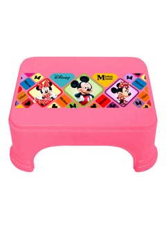 Urbane Home Urbane Home Disney Mickey Minnie Print Bathroom StoolDurable Plastic Stool for KitchenStool for KidsPatla for Toilet Pink  - Image 1