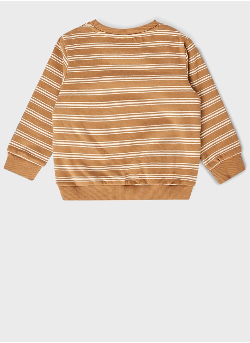 NAME IT - Kids Stripe Long Sleeve Sweatshirt - Image 1