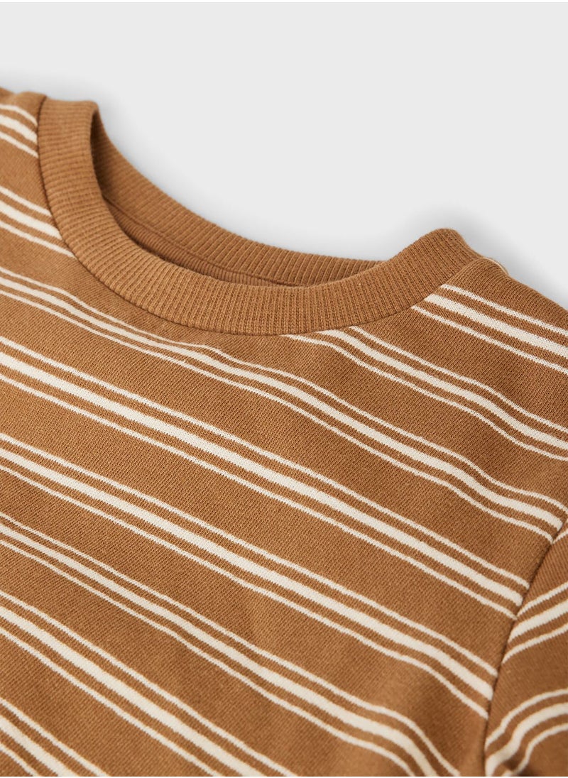 NAME IT - Kids Stripe Long Sleeve Sweatshirt - Image 1