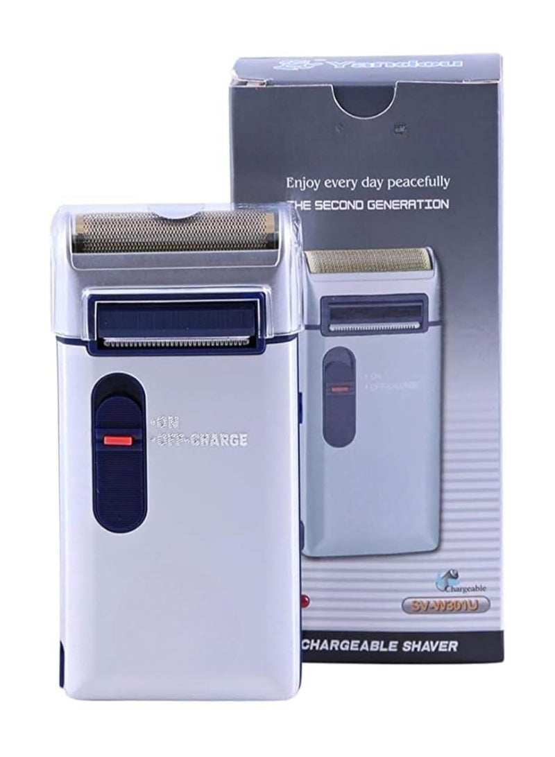 Rechargeable Electric Razor for Men, Portable 2-Blade Shaver, Fast Shaving, Japan Design, Stainless Steel, Cordless, Travel-Friendly, CE ROHS Certified, 8-Hour Charge, Twin Blade, Men's Grooming - Image 1