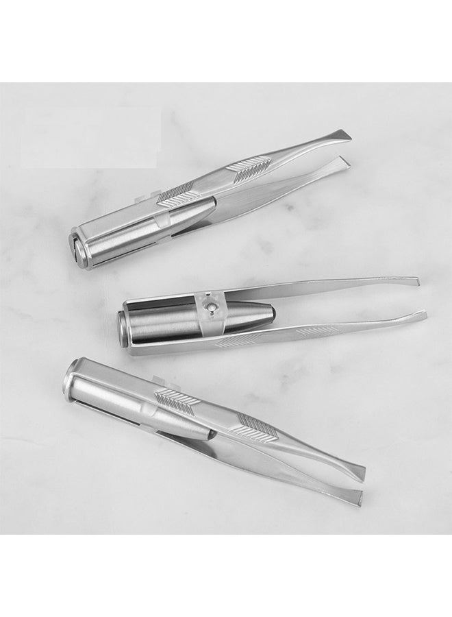 Eyebrow Plucking And Tweezers Clip Silver - Image 4