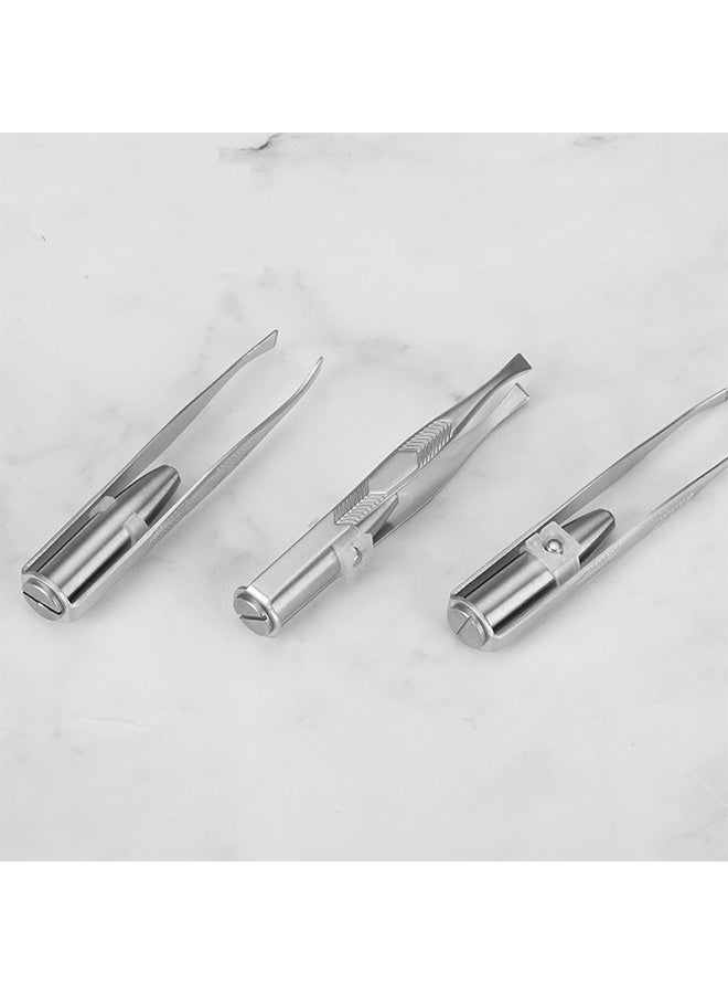 Eyebrow Plucking And Tweezers Clip Silver - Image 3