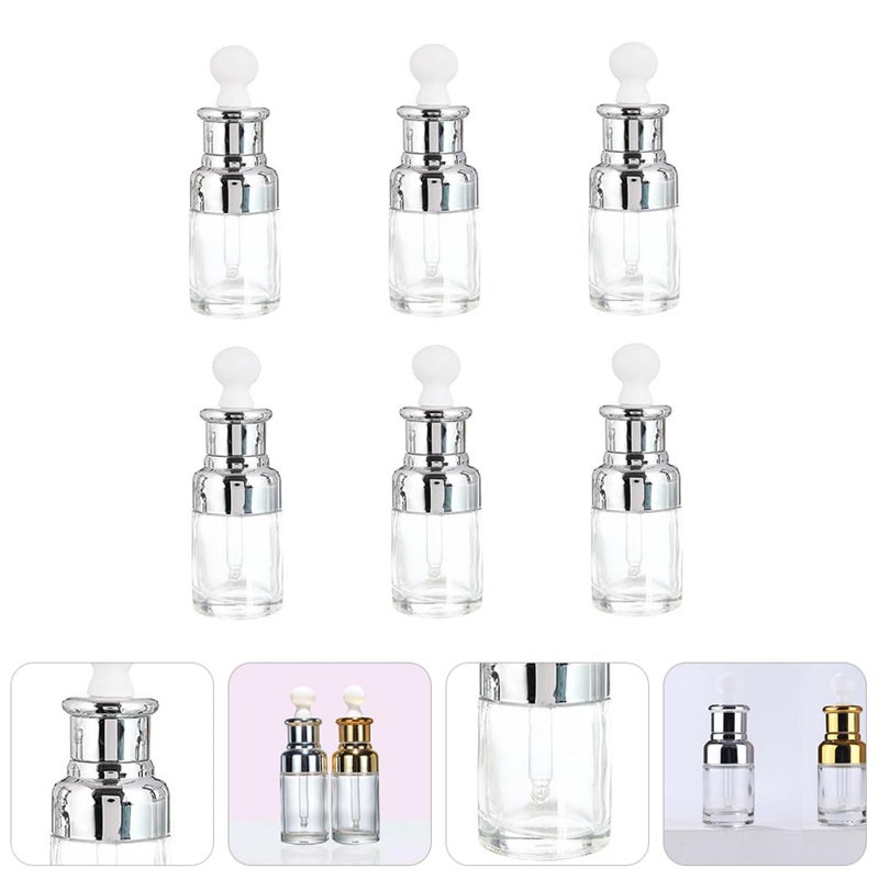 6 قطع زجاجة عطر زيت عطري زجاجية مع موزّق بالقطارة - Image 5