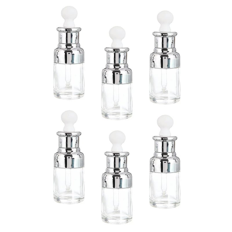 6 قطع زجاجة عطر زيت عطري زجاجية مع موزّق بالقطارة - Image 1