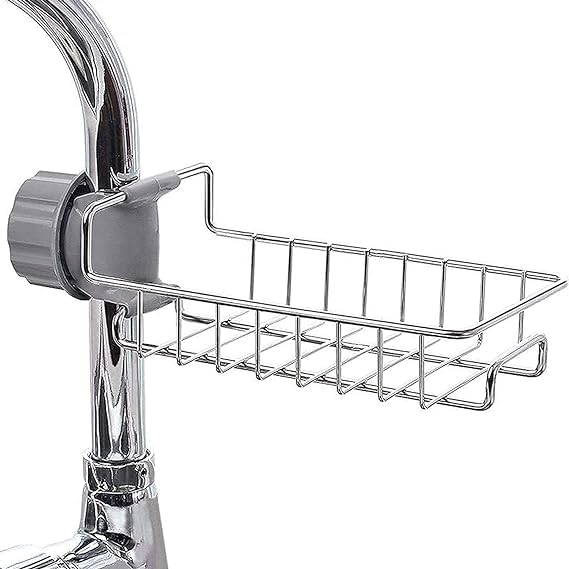 VIDORA VIDORA Sink Saucet Stand Sink Caddy Organizer Bathroom Faucet Soap Scrubbers Sponge Holder Holder Faucet Caddy for Bathroom Shelf Stand Caddy Rack Towel Holder Faucet Caddy - Image 1
