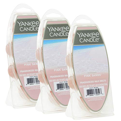 YANKEE CANDLE Yankee Candle Pink Sands Wax Melts 18 in Total 3 Packs of 6 Light Pink for Candle Making and Home Fragrance