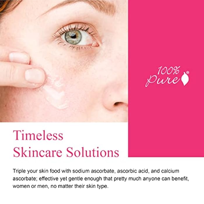100 % Pure 100% PURE Vitamin C Boost Powder to Serum Rejuvenate Face Firming Antioxidants & Hyaluronic Acid Illuminating Vibrant Facial Skin Care - Vegan - .35oz - Image 4