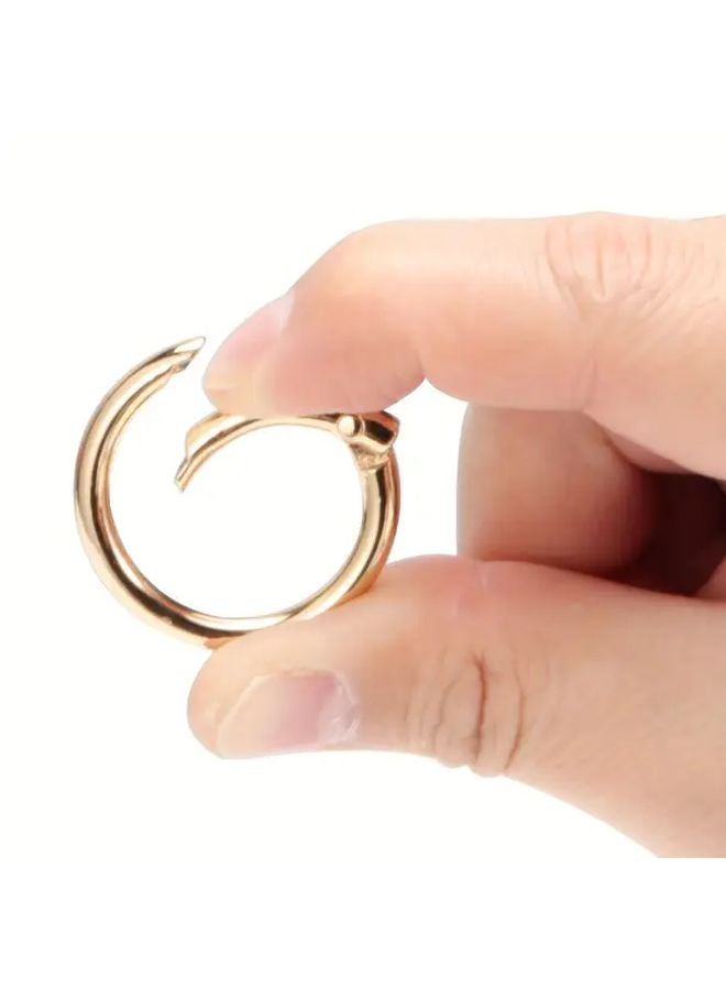 Golden Spring O Rings And Snap Hooks 10pcs Zinc Alloy Keychain For Wallets Handbags Belt DIY - Image 5