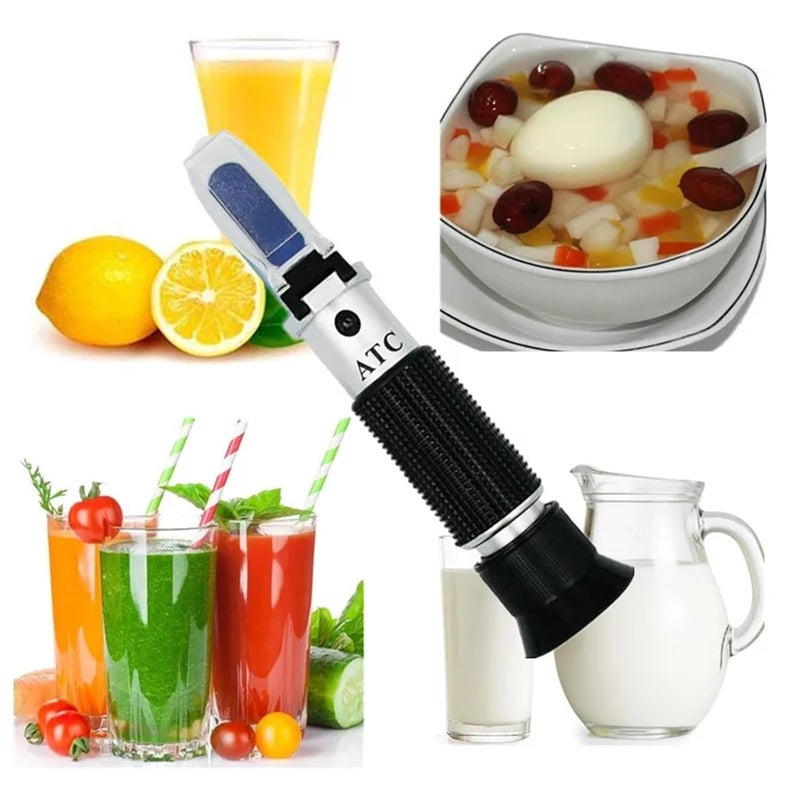 Refractometer, Handheld ATC Brix Refractometer 0-90% Sugar Optical Instruments Auto Refractor Fruit Sauce Milk Meter Honey Concentration Tester,for Honey,ph Refractometer - Image 4