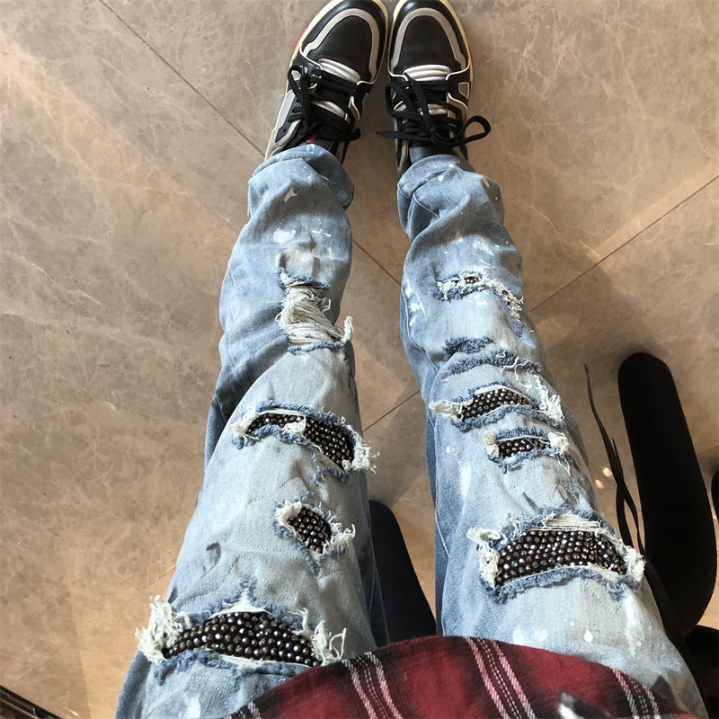Unisex Classic Denim Jeans Loose Fit Daily Outdoor Wear - Image 3