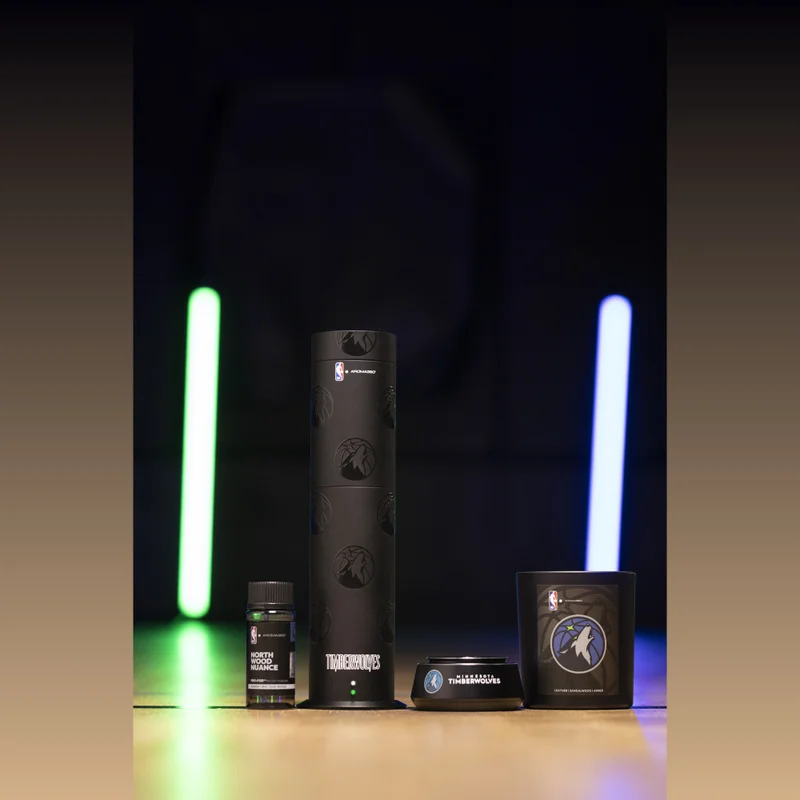 AROMA360 x NBA - Minnesota Timberwolves Luxury Portable Essential Oil Car Diffuser - Aromatherapy Car Diffuser - Auto On/Off Wireless Feature - Oil Not Included